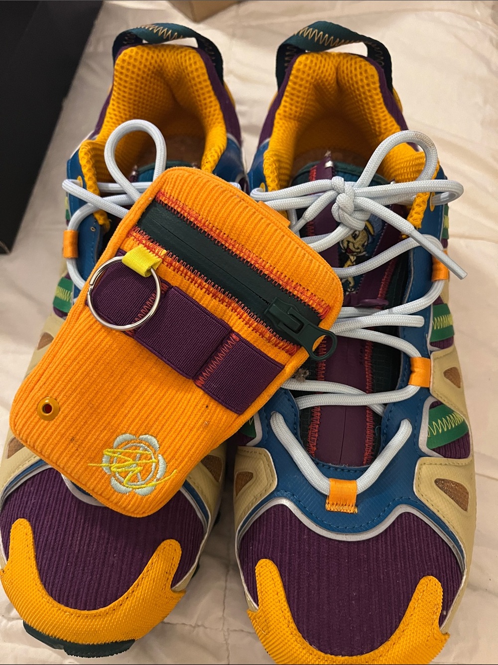 adidas Kids Multicolor Sneakers with Orange Pouch